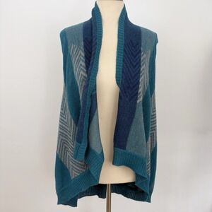 NOVICA 100% Baby Alpaca CARDIGAN SWEATER Fair Trade Peru Aztec Boho Lagen Artsy